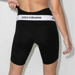 NWT Paco Rabanne Pantalon Contrast Bike Shorts - Black